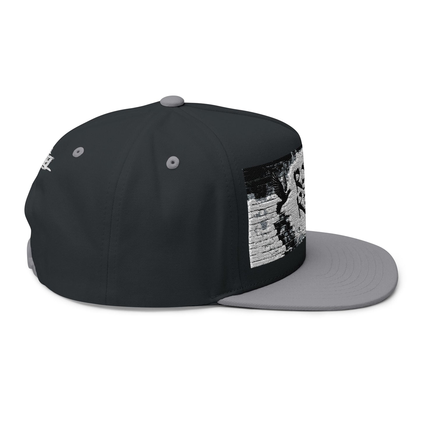 Royal Rebel® Embroidered Flat Bill Cap - Graffiti Wall