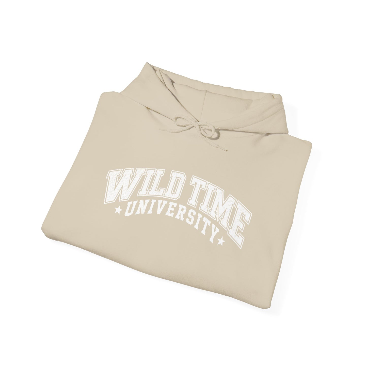 Wild Time™ University Unisex Hoodie - College Inspired Graphic Sweatshirt for the Rebel at Heart
