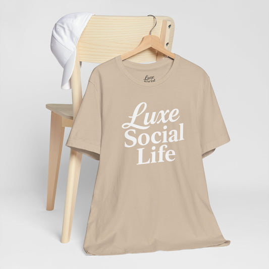 Luxe Social Life™ Logo Graphic Tee, Vintage Summer Vibes T-Shirt, Unisex Casual Wear