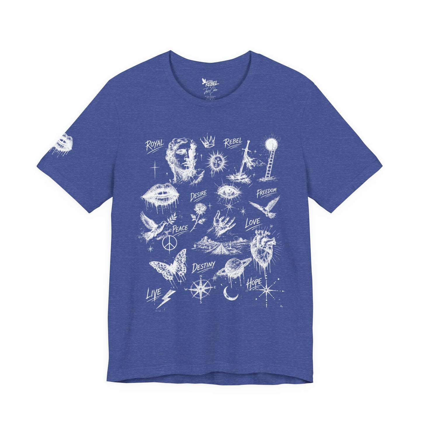 Rebel Sketch Tee - Edgy Unisex Jersey Tee for Rebel Minds
