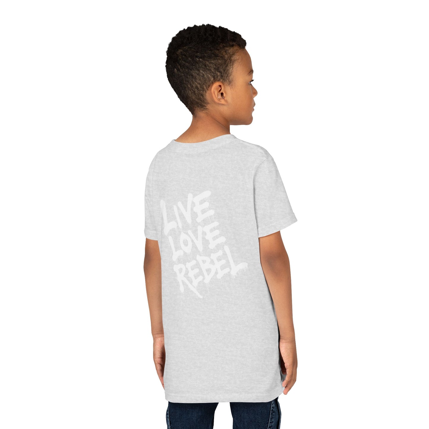 Live Love Rebel Youth Tee — Kids' Graphic Skate Streetwear T-Shirt