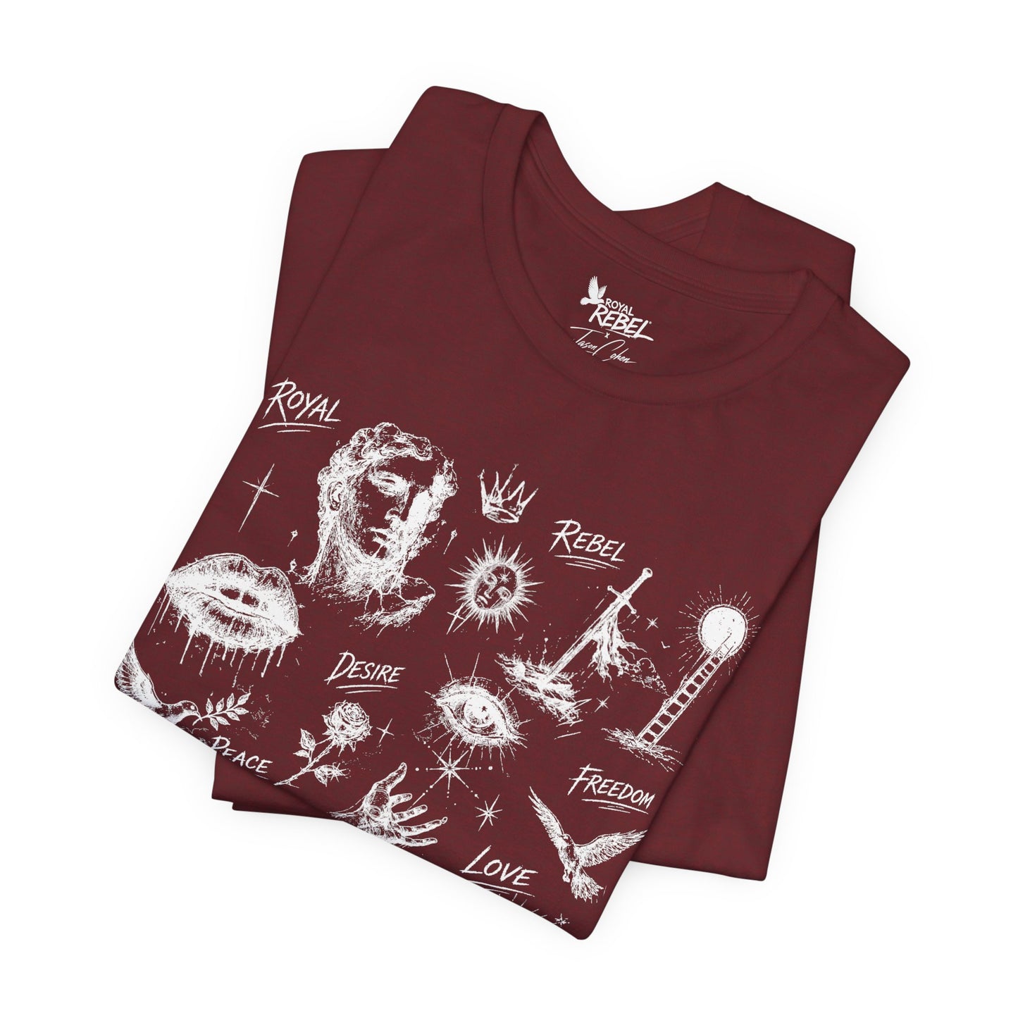Rebel Sketch Tee - Edgy Unisex Jersey Tee for Rebel Minds