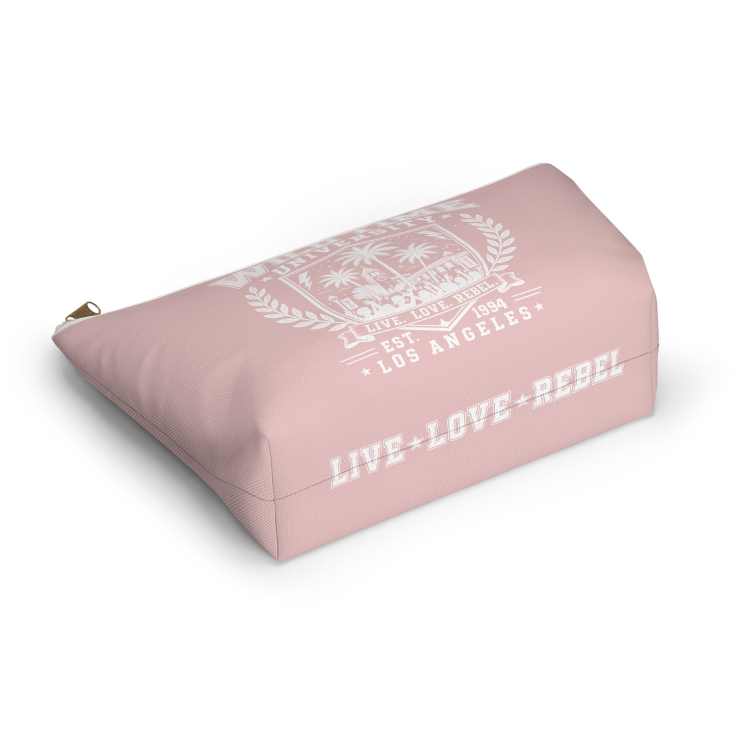 Wild Time™ University Pink Accessory Pouch - Cosmetic & Travel Zip Bag