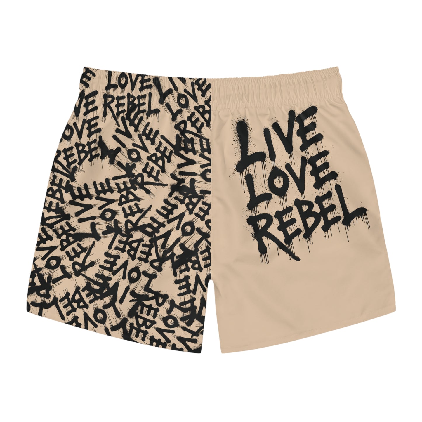 'Live Love Rebel' - Stylish Swim Trunks