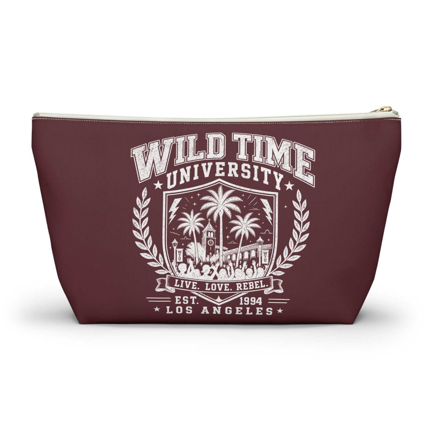 Wild Time™ University Maroon Accessory Pouch - Travel Zip Bag