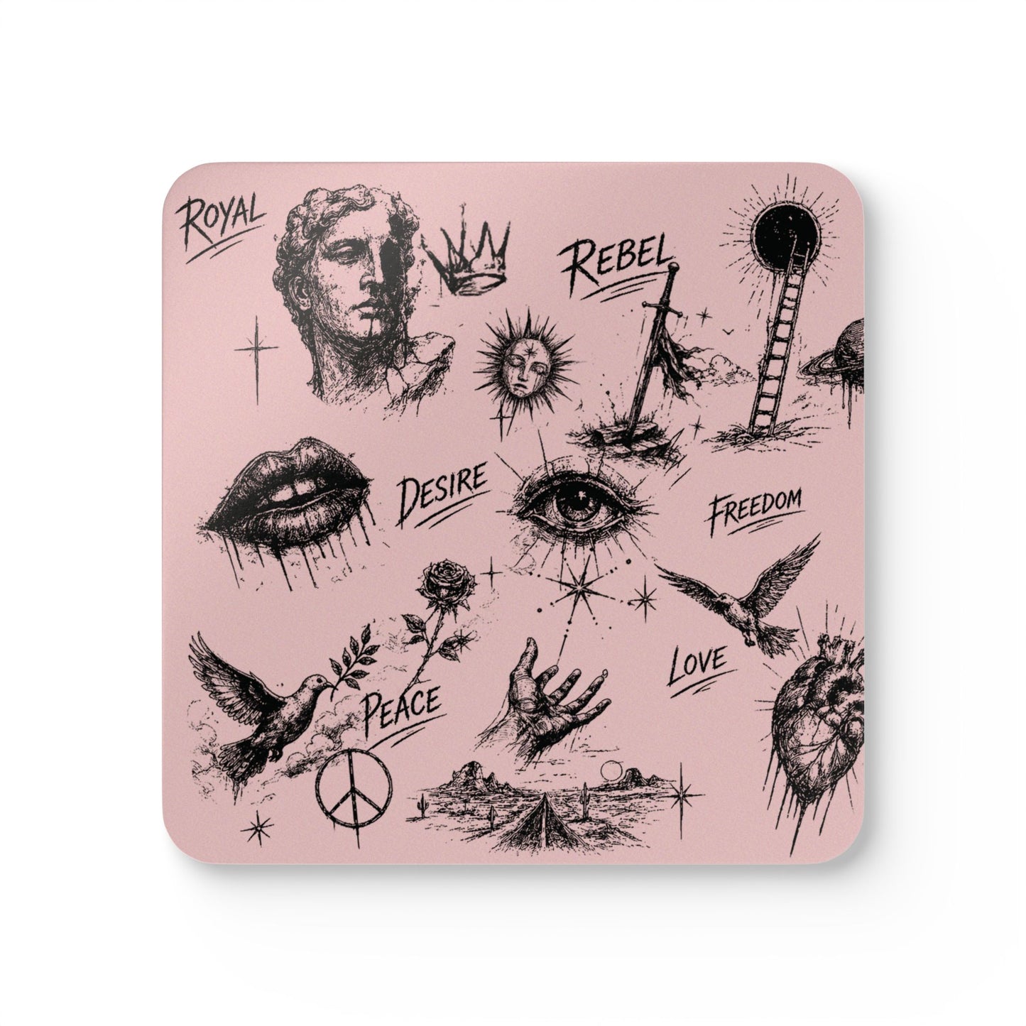 Rebel Sketches  - 4 Piece Coaster Set