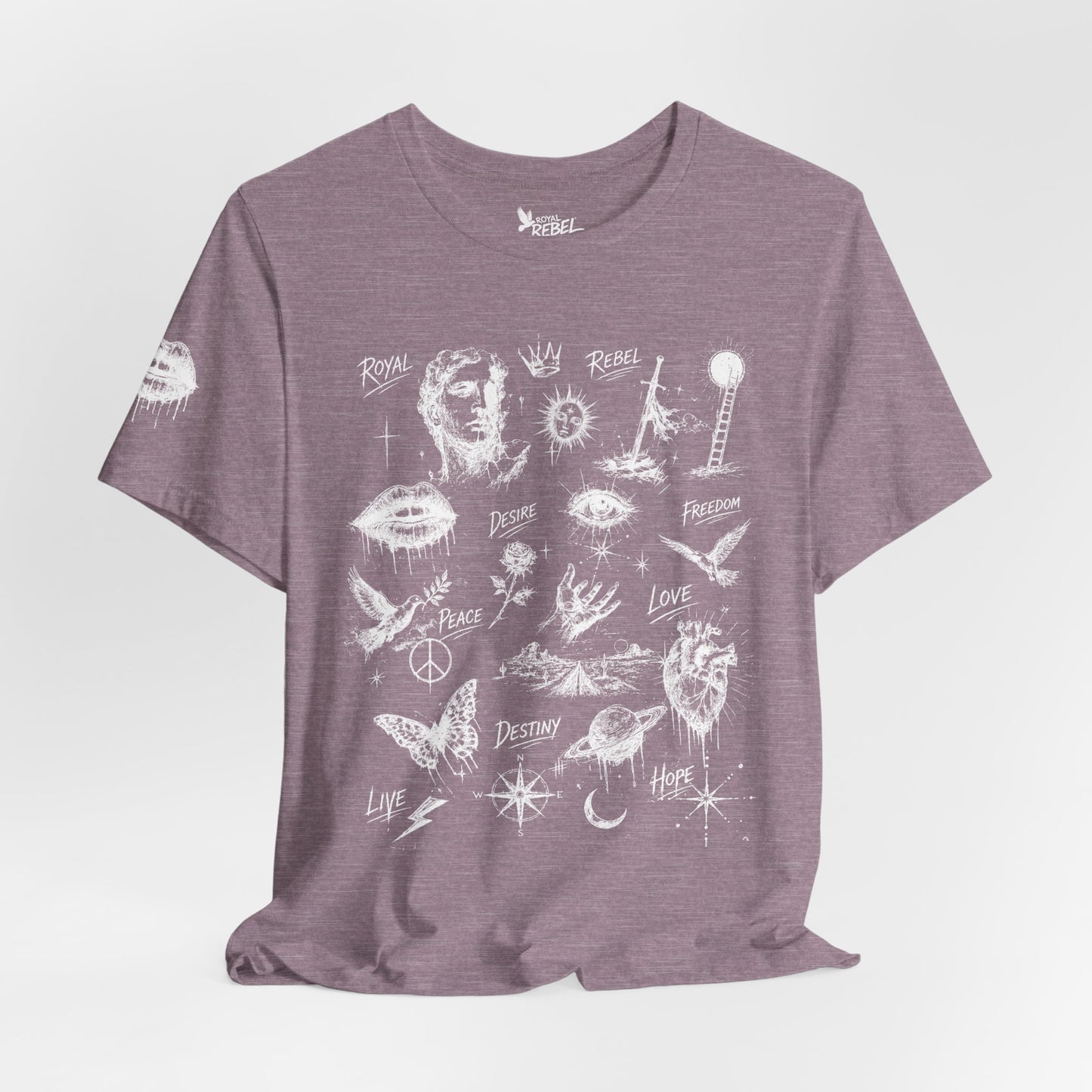 Rebel Sketch Tee - Edgy Unisex Jersey Tee for Rebel Minds