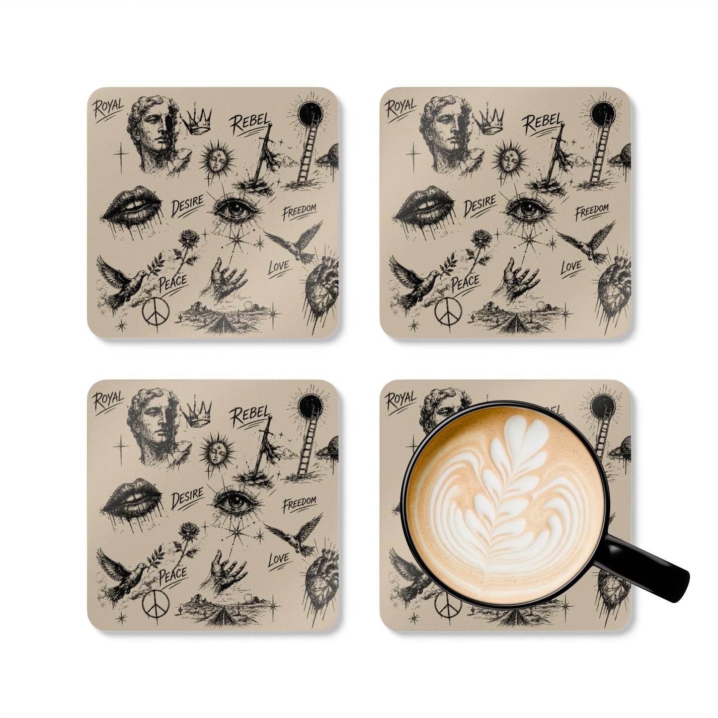 Rebel Sketches  - 4 Piece Coaster Set