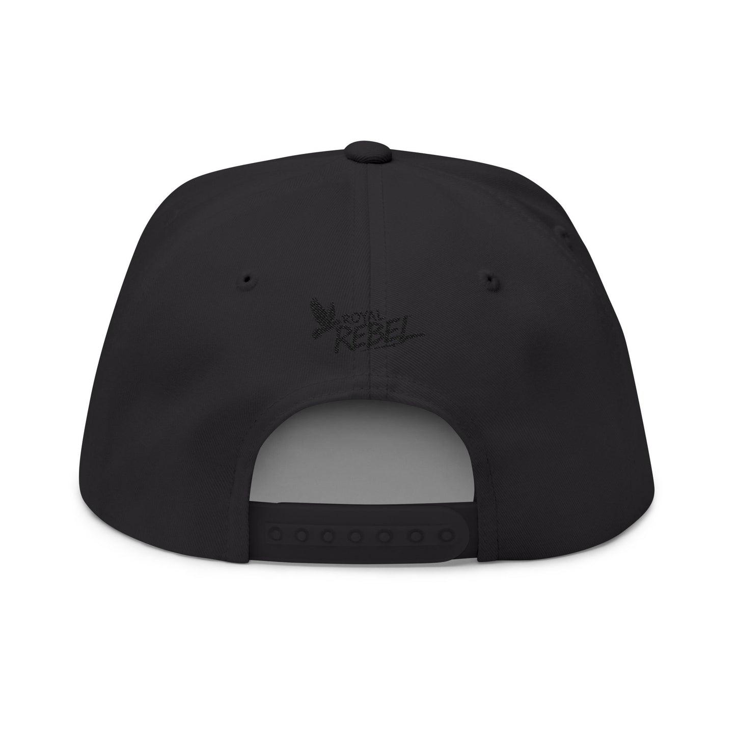 Personalized Name - Royal Rebel® Embroidered Flat Bill Cap - Trendy Streetwear Hat for Fashion Enthusiasts