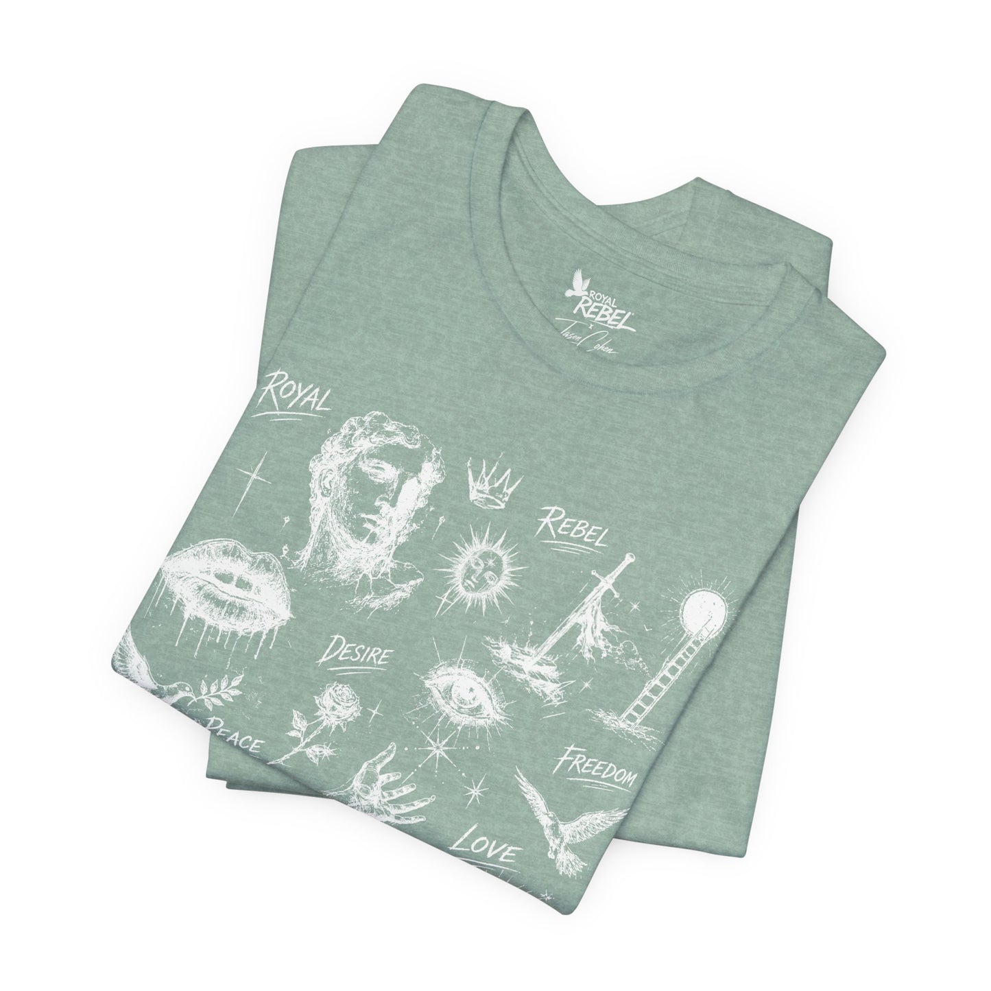 Rebel Sketch Tee - Edgy Unisex Jersey Tee for Rebel Minds