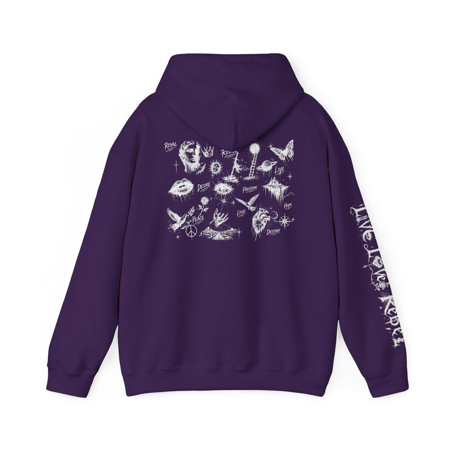 Royal Rebel® Ethereal Sketch Hoodie - Edgy Unisex Hoodie for Creative Minds
