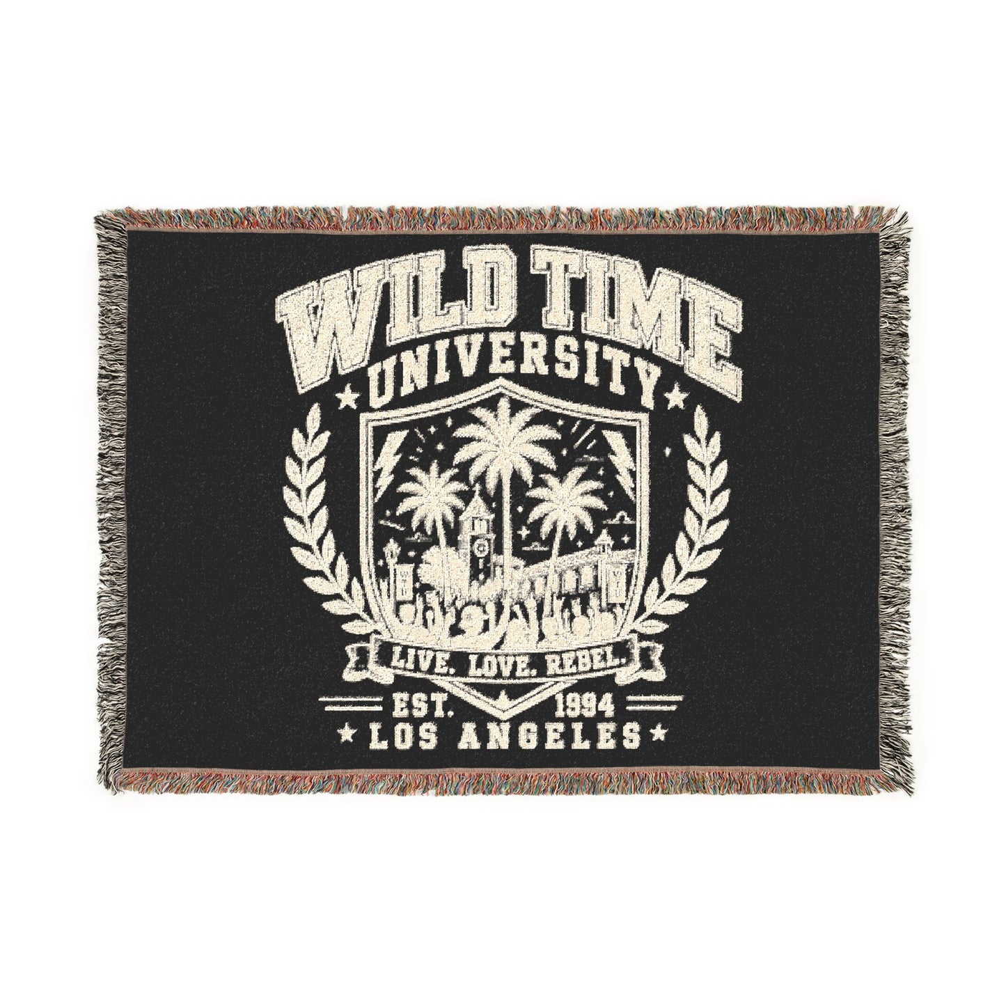 Wild Time™ University Woven Blanket - Cozy Art for the Bold Soul
