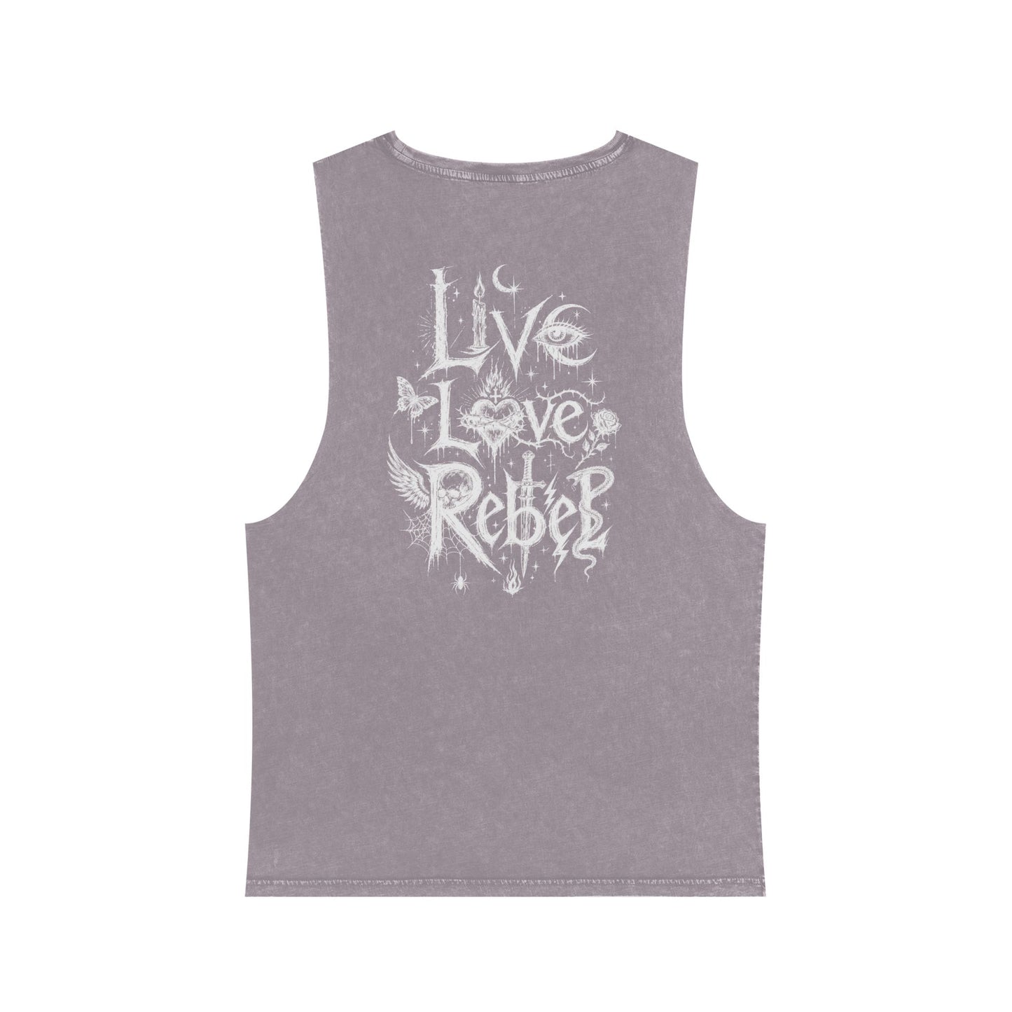 Royal Rebel® Ethereal Sketch Unisex Stonewash Tank - Edgy Unisex Hoodie for Creative Minds