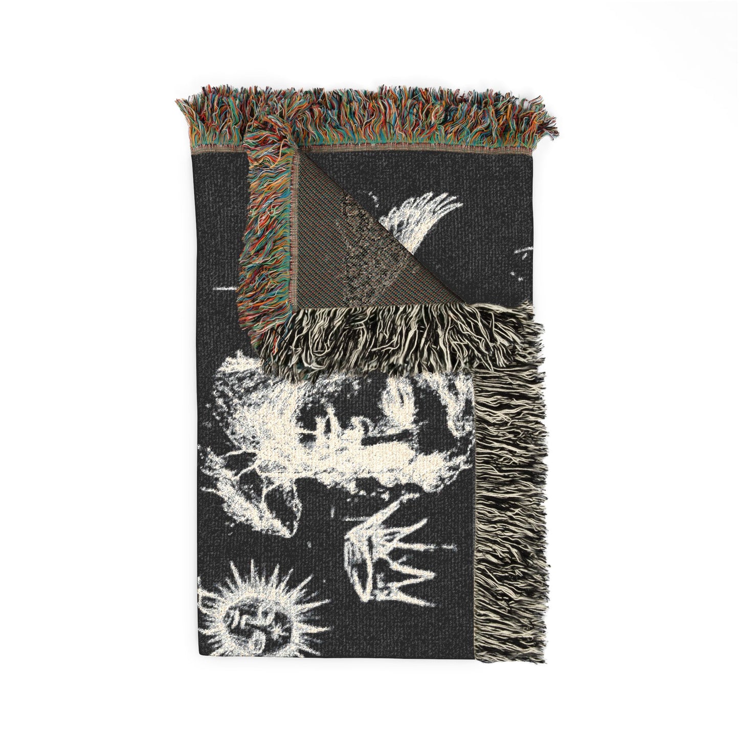 Rebel Sketch Woven Blanket - Cozy Art for the Bold Soul