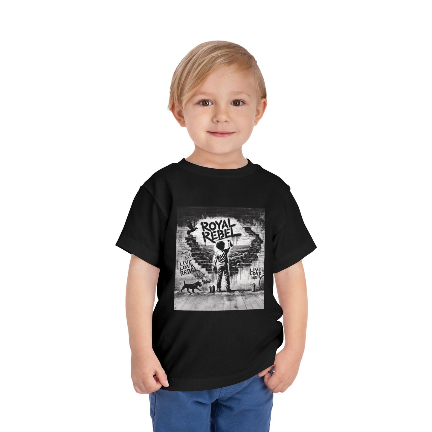 Toddler Tee — 'Royal Rebel' Street Art Graphic Kids Shirt