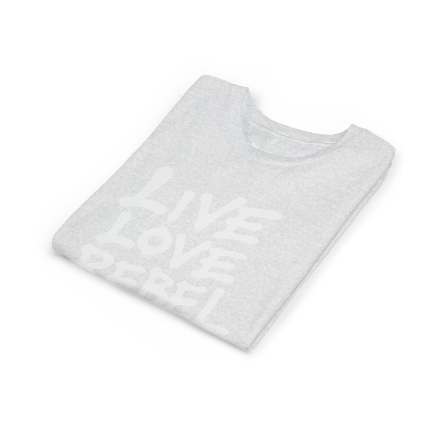 Live Love Rebel Youth Tee — Kids' Graphic Spray Paint Design