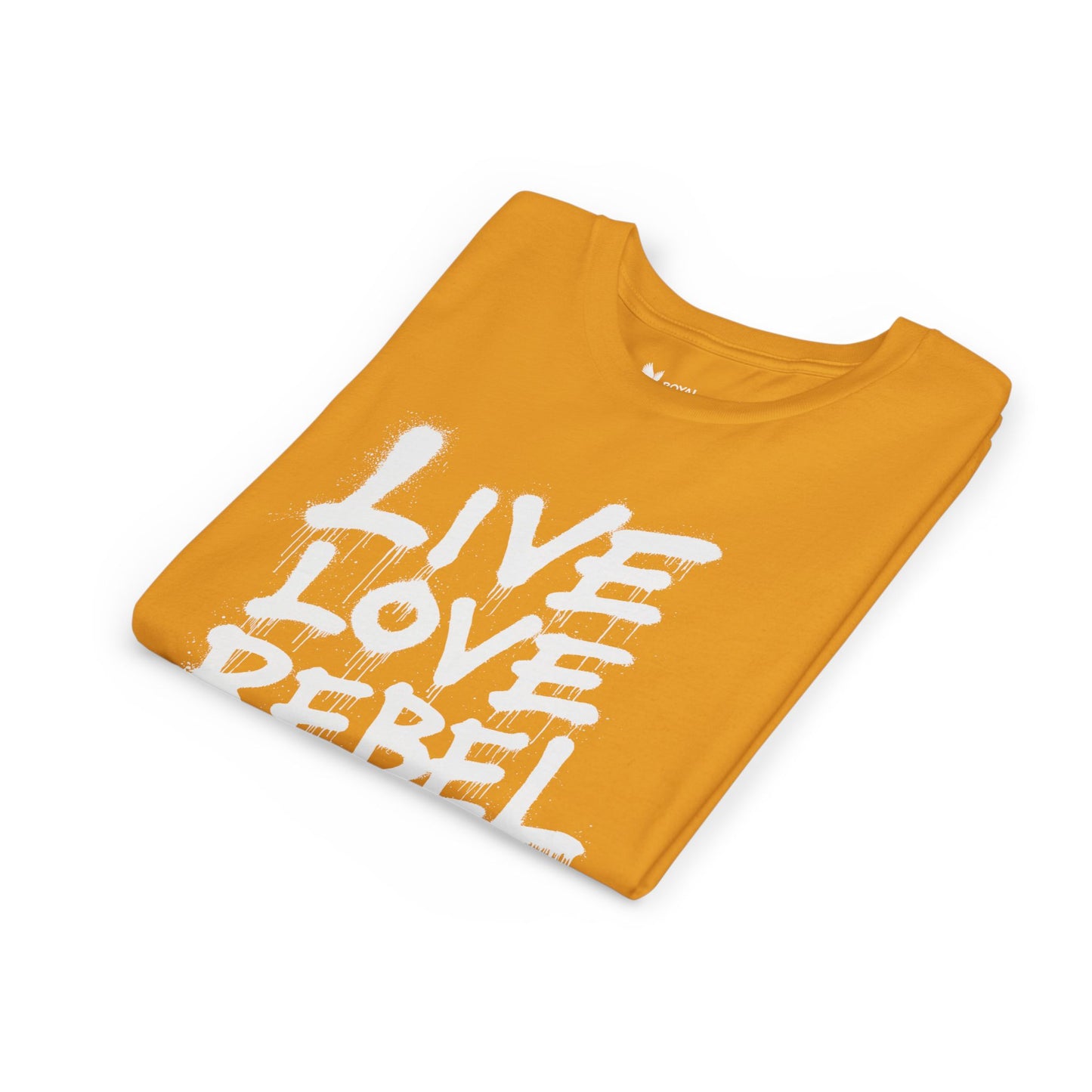 Live Love Rebel Youth Tee — Kids' Graphic Spray Paint Design