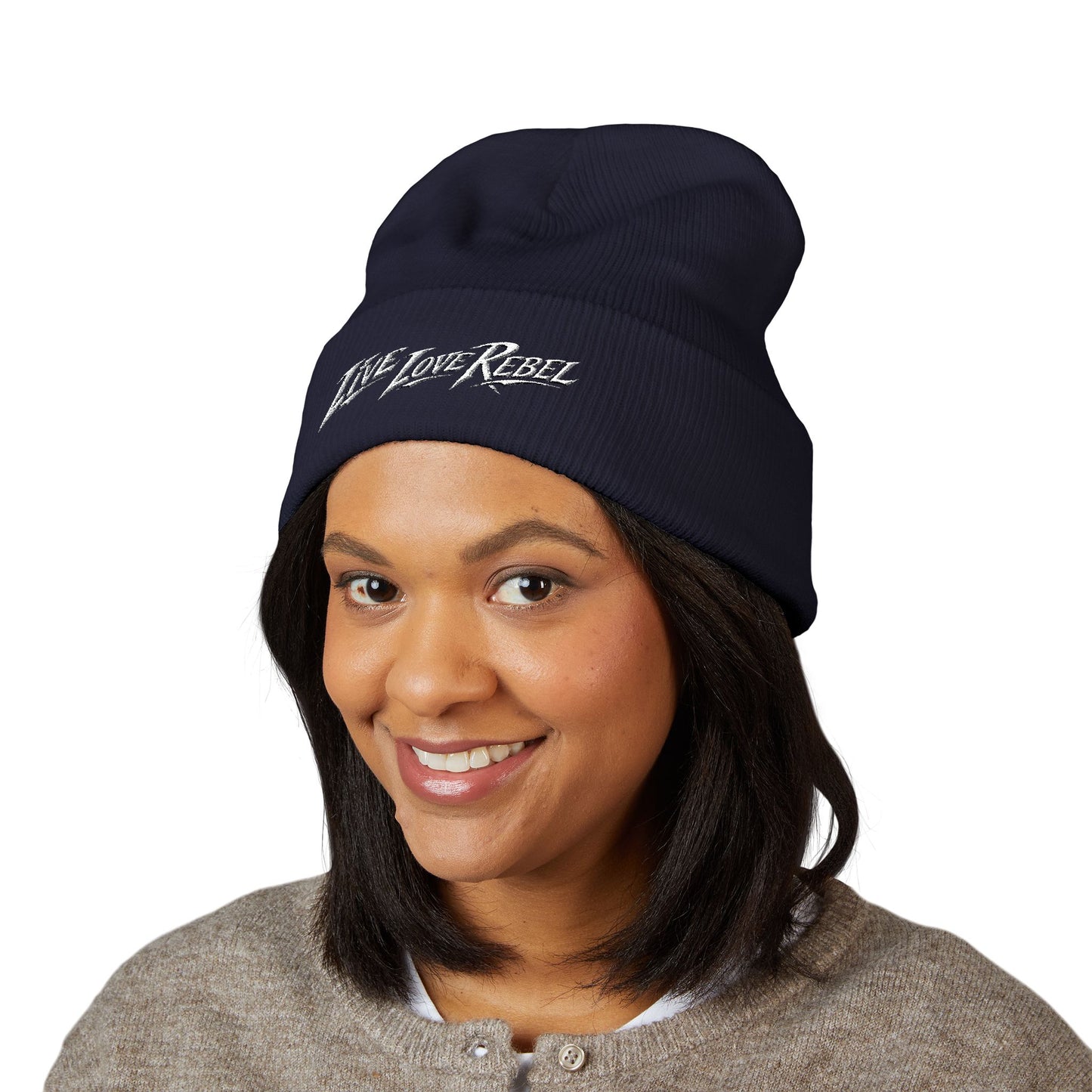 Live Love Rebel® Unisex Cuffed Beanie - Embroidered