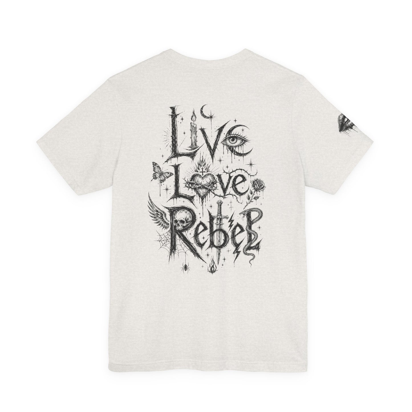 Rebel Sketch Tee - Edgy Unisex Jersey Tee for Rebel Minds