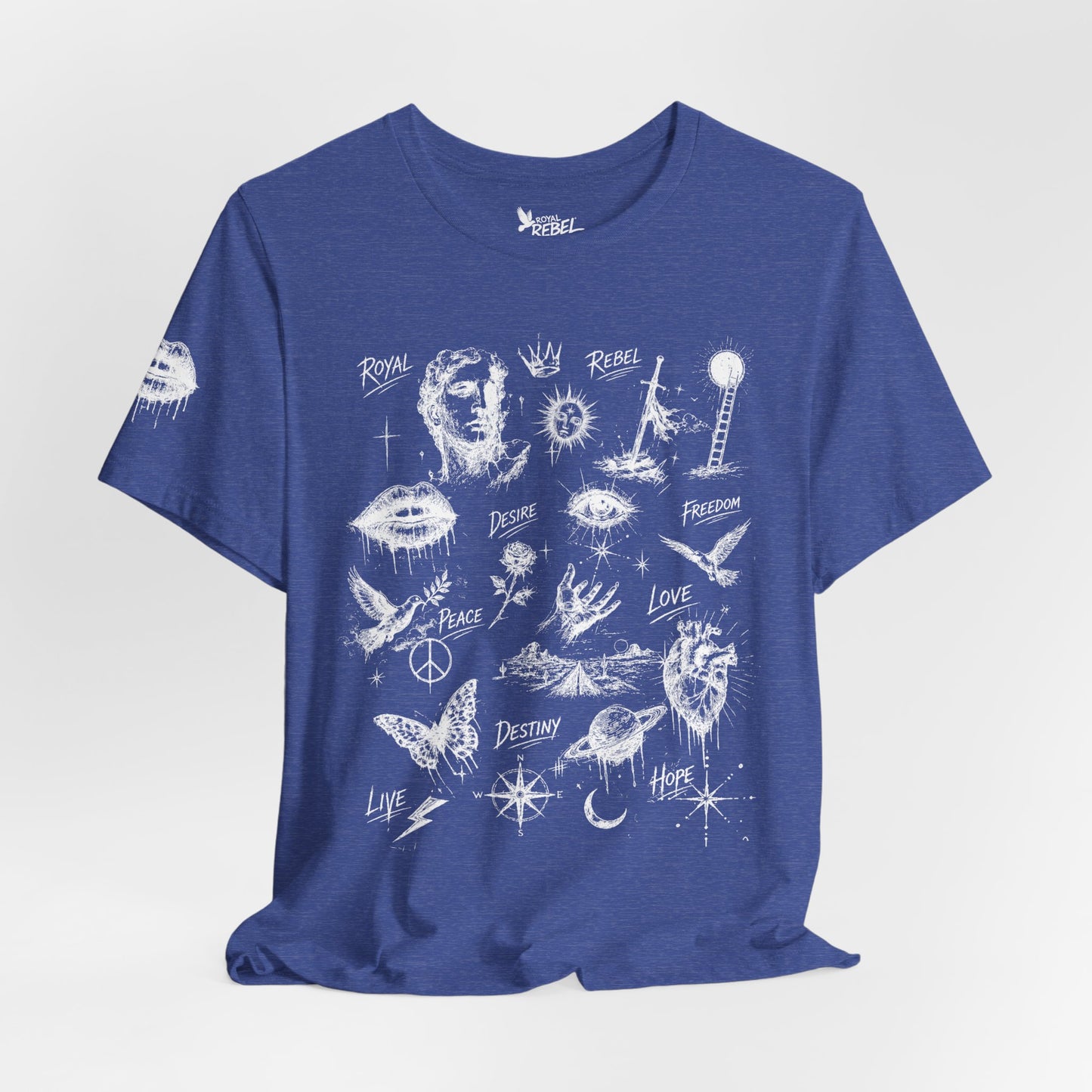 Rebel Sketch Tee - Edgy Unisex Jersey Tee for Rebel Minds
