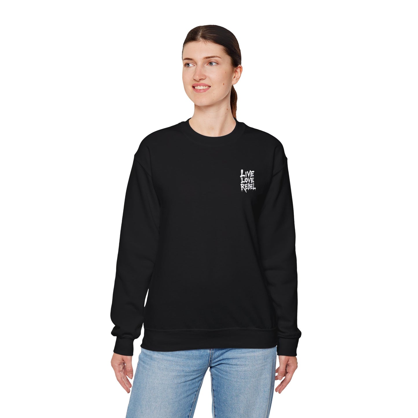 Royal Rebel® Unisex Crewneck Sweatshirt - Live Love Rebel™ Graphic