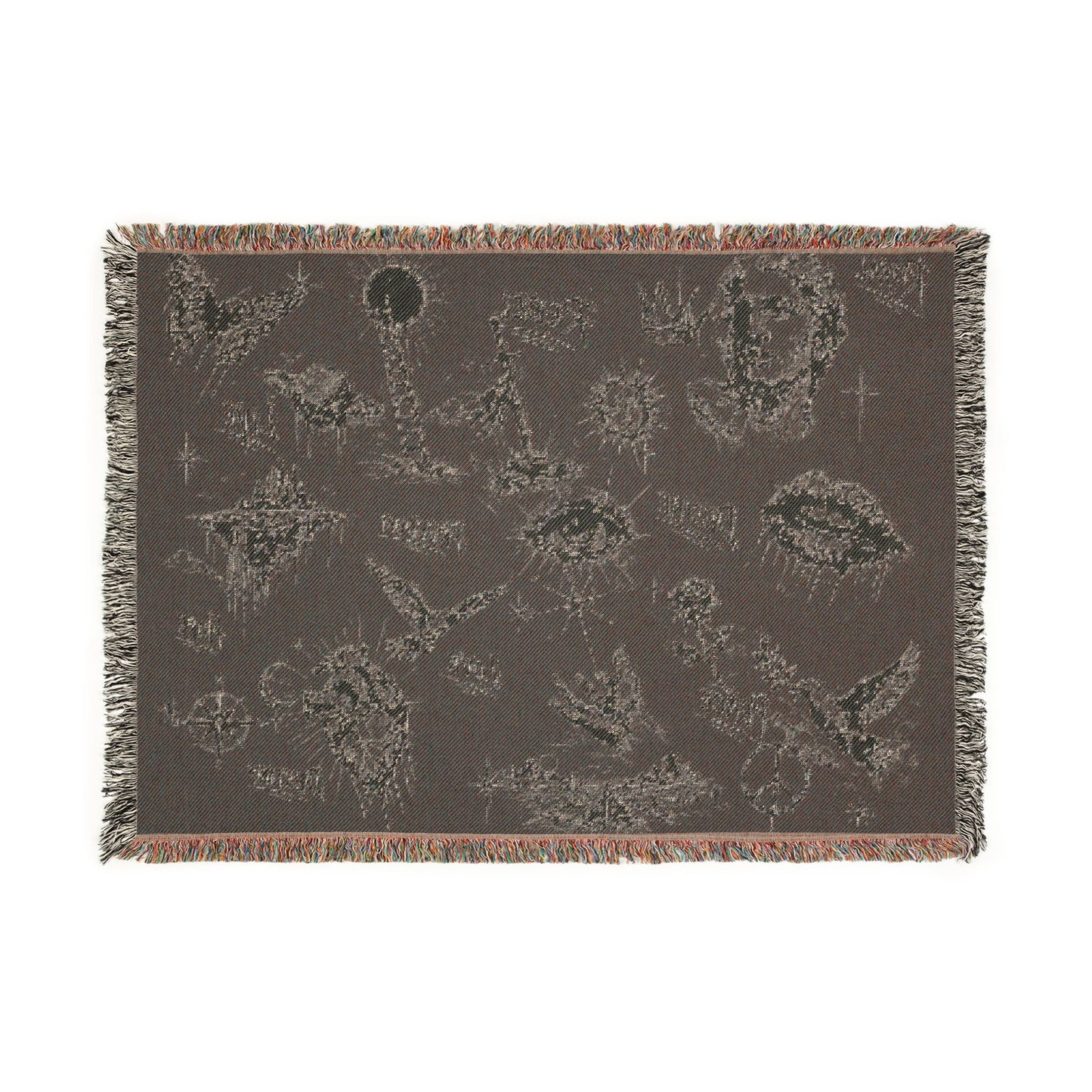 Rebel Sketch Woven Blanket - Cozy Art for the Bold Soul
