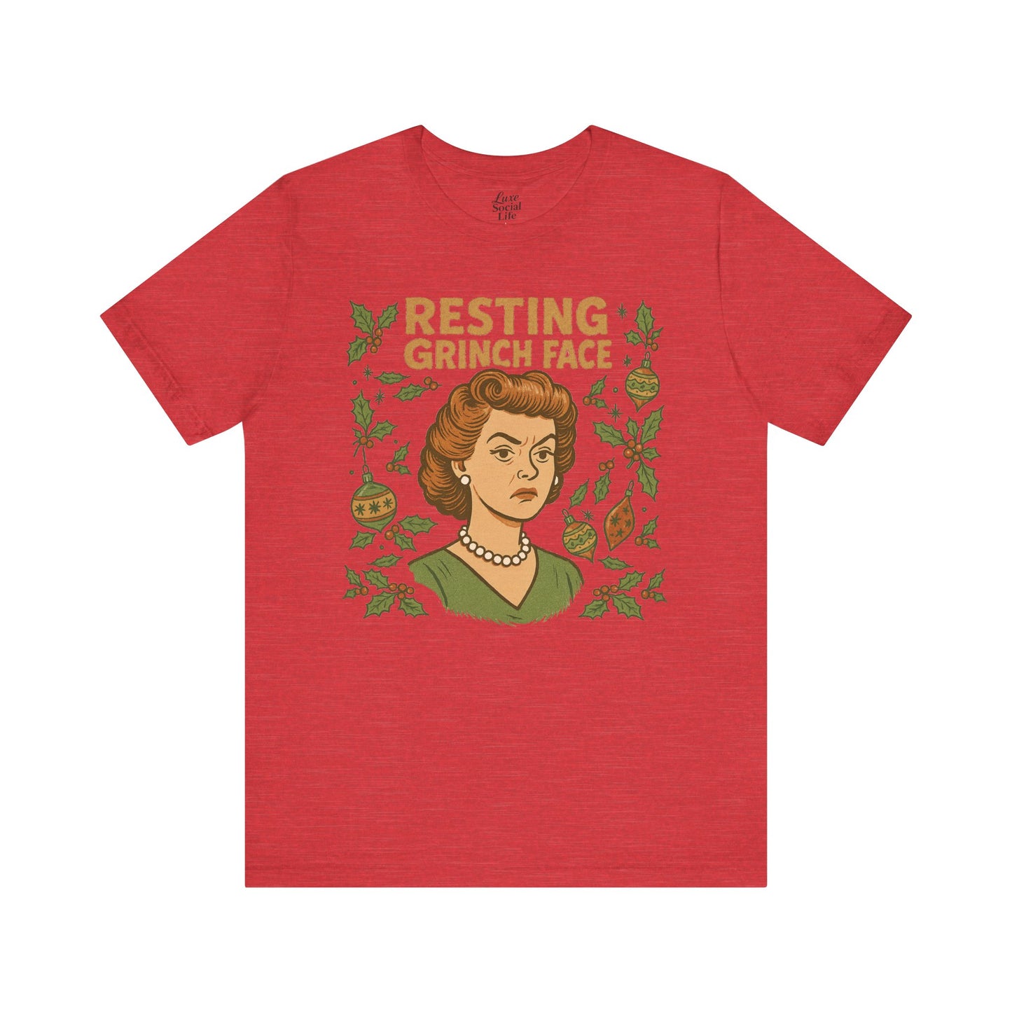 Resting Grinch Face Woman - Unisex Jersey Tee