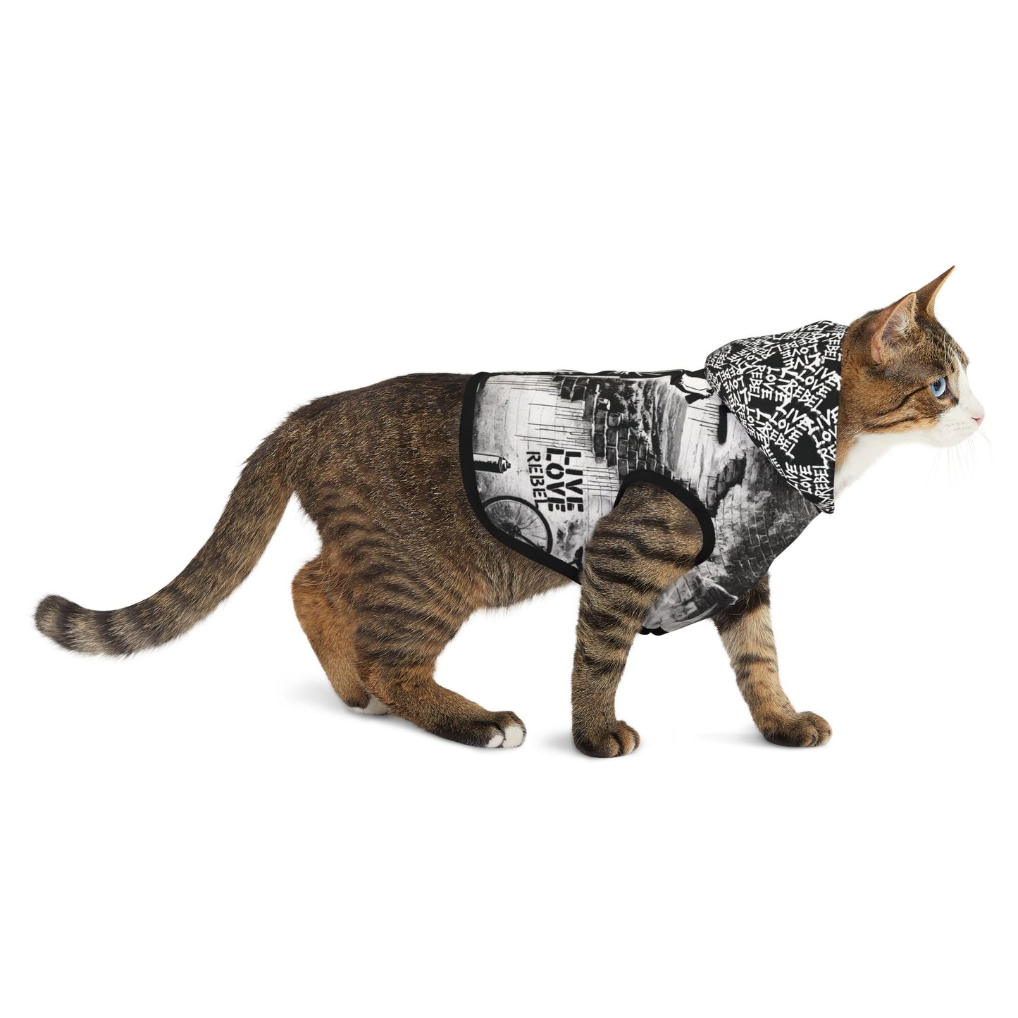 Pet Hoodie - 'Royal Rebel' Street Art Graphic Dog & Cat Hoodie