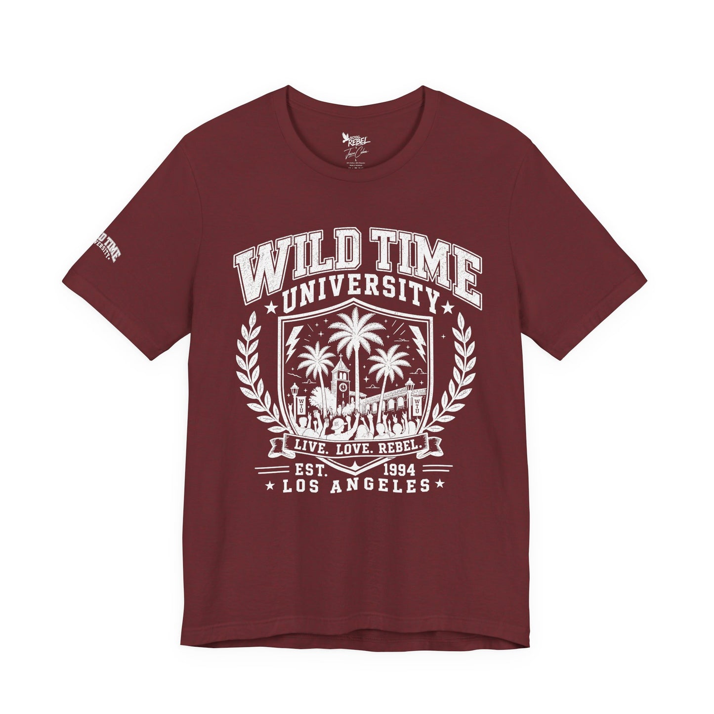 Wild Time™ University - College Inspired Graphic for the Rebel at Heart - Unisex Jersey Tee