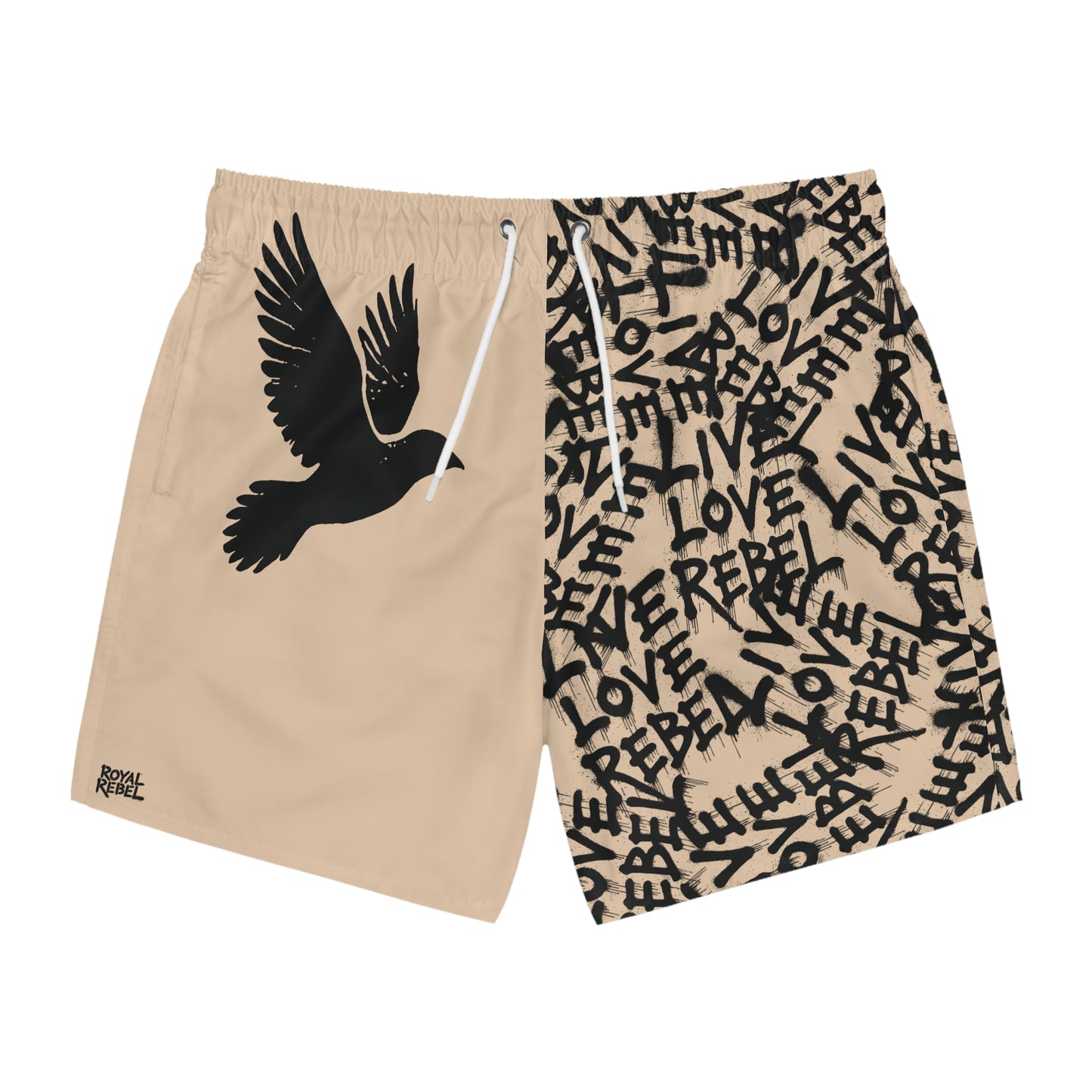 'Live Love Rebel' - Stylish Swim Trunks