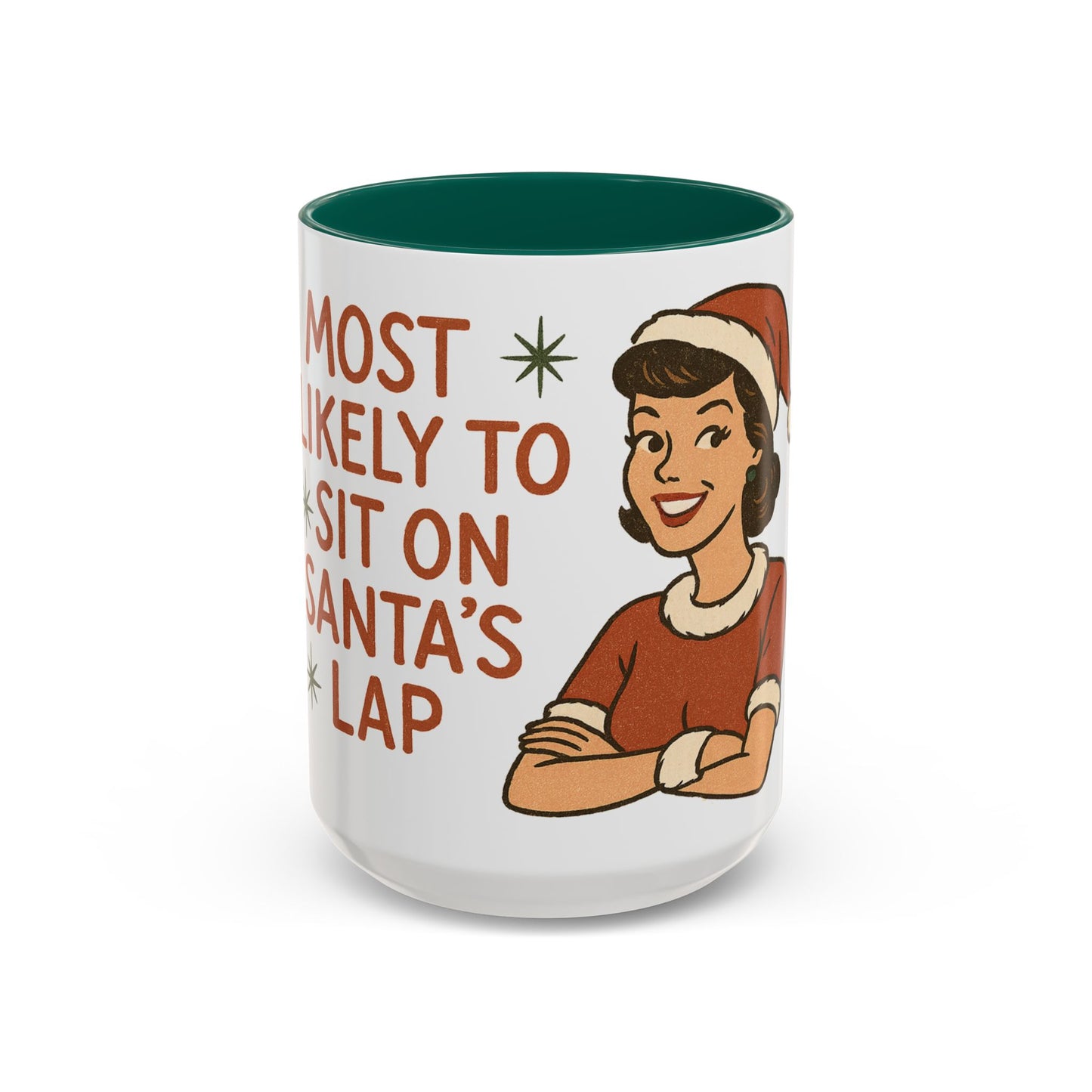Festive Holiday Mug - "Most Likely to Sit on Santa's Lap"