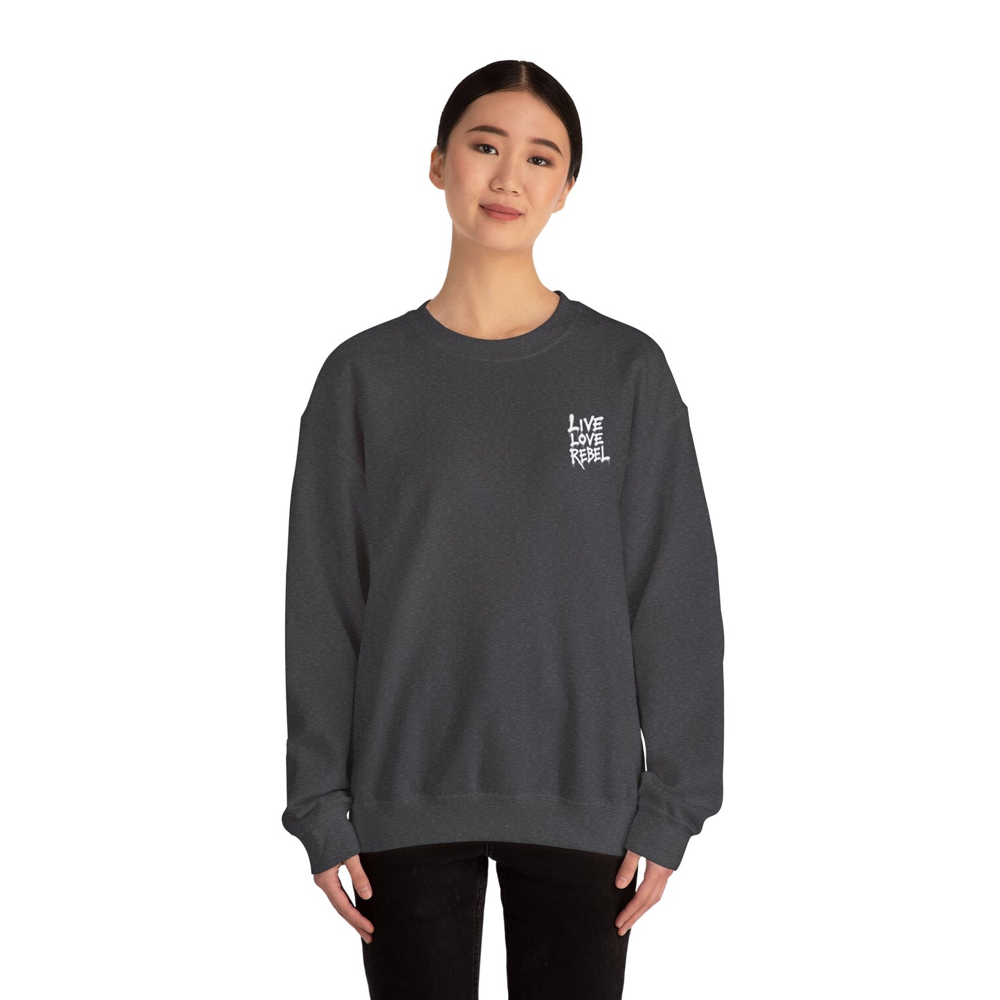 Royal Rebel® Unisex Crewneck Sweatshirt - Live Love Rebel™ Graphic