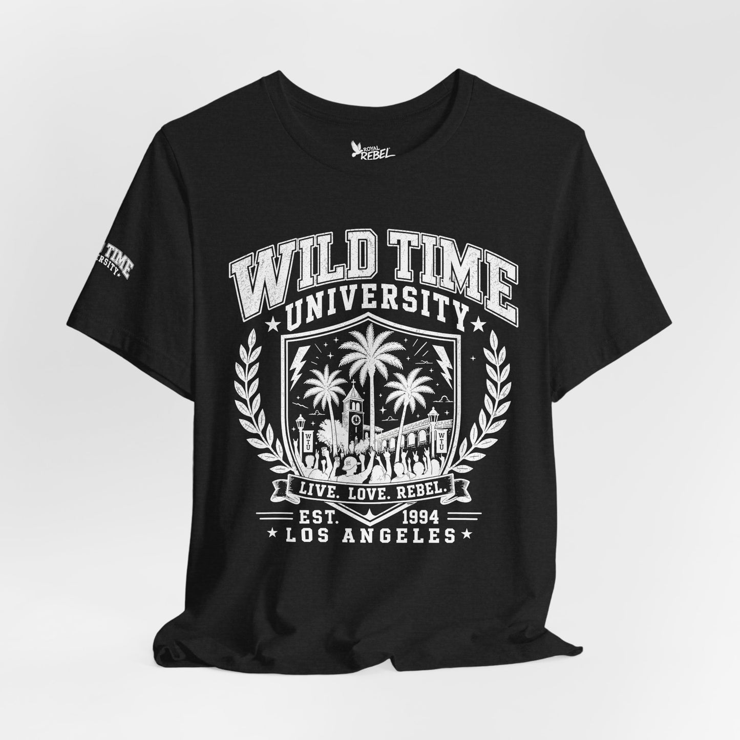 Wild Time™ University - College Inspired Graphic for the Rebel at Heart - Unisex Jersey Tee