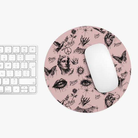 Rebel Sketch Black Mouse Pad - Stylish & Durable