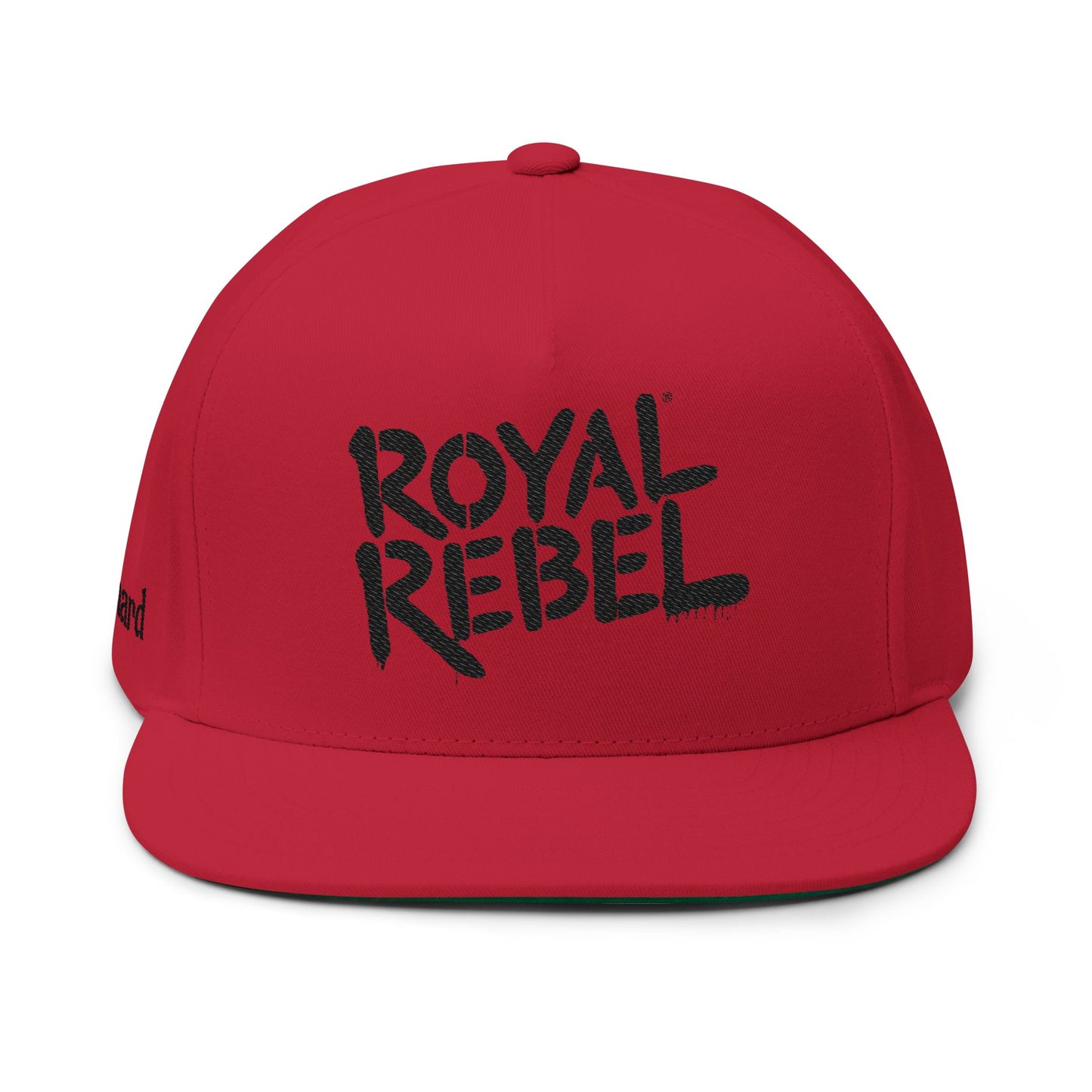 Personalized Name - Royal Rebel® Embroidered Flat Bill Cap - Trendy Streetwear Hat for Fashion Enthusiasts