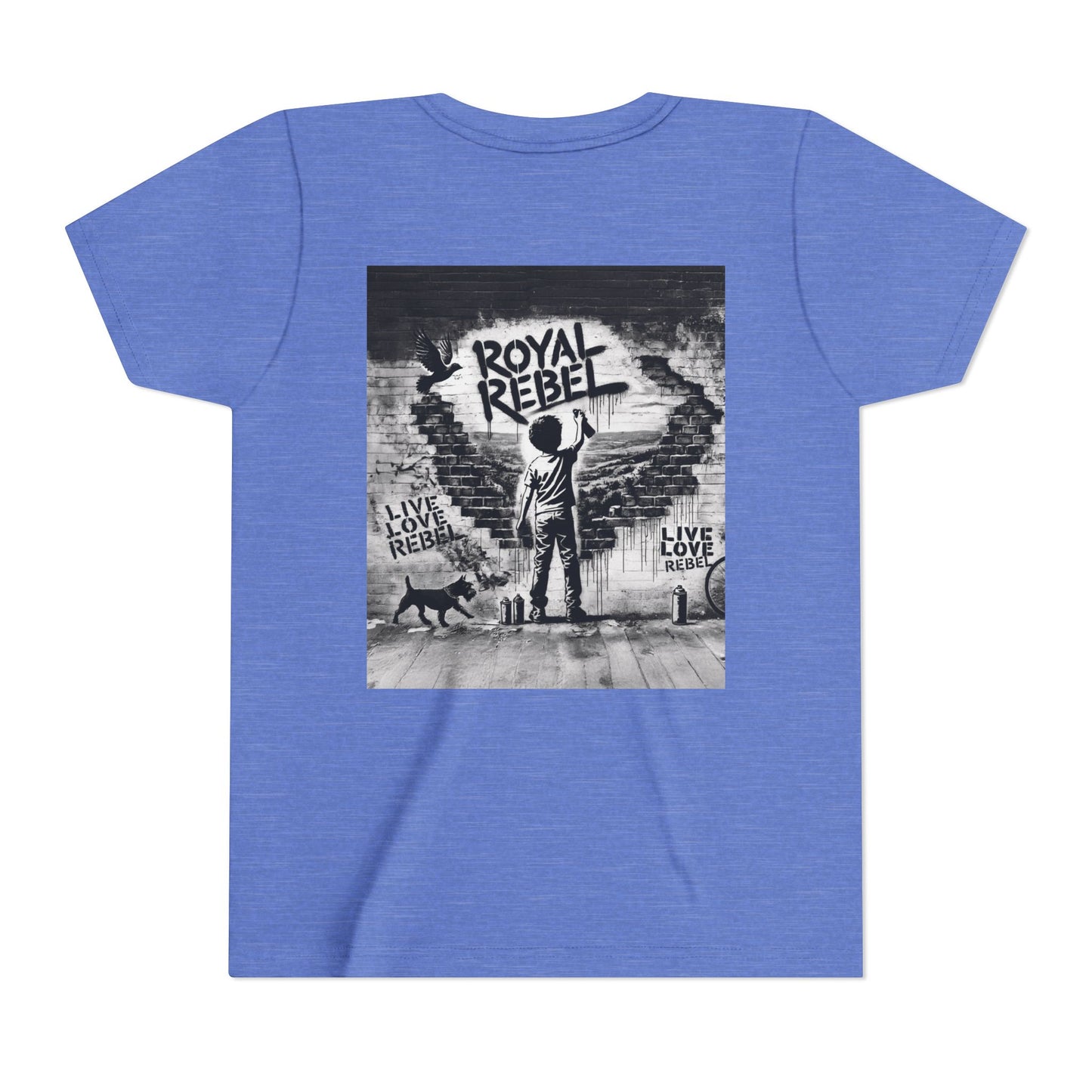 Royal Rebel Youth Tee — Kids' Graphic Skate Streetwear T-Shirt