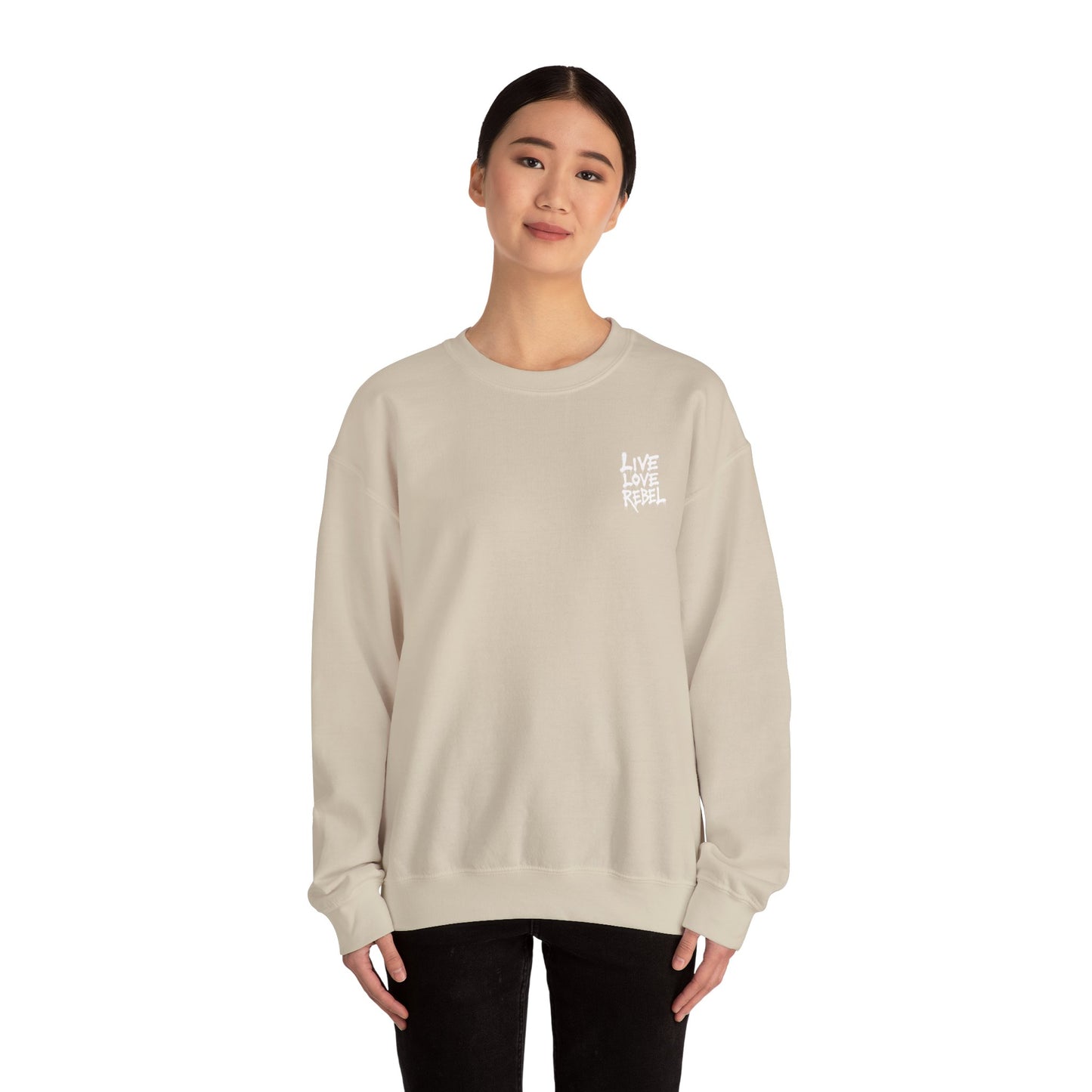 Royal Rebel® Unisex Crewneck Sweatshirt - Live Love Rebel™ Graphic