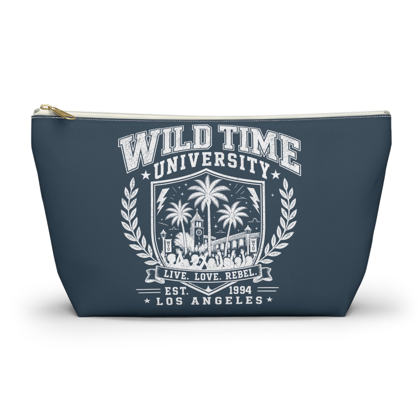 Wild Time™ University Navy Accessory Pouch - Travel Zip Bag