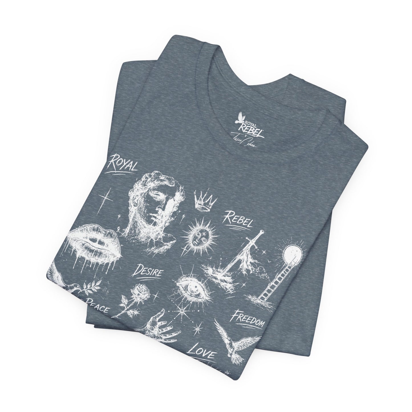 Rebel Sketch Tee - Edgy Unisex Jersey Tee for Rebel Minds