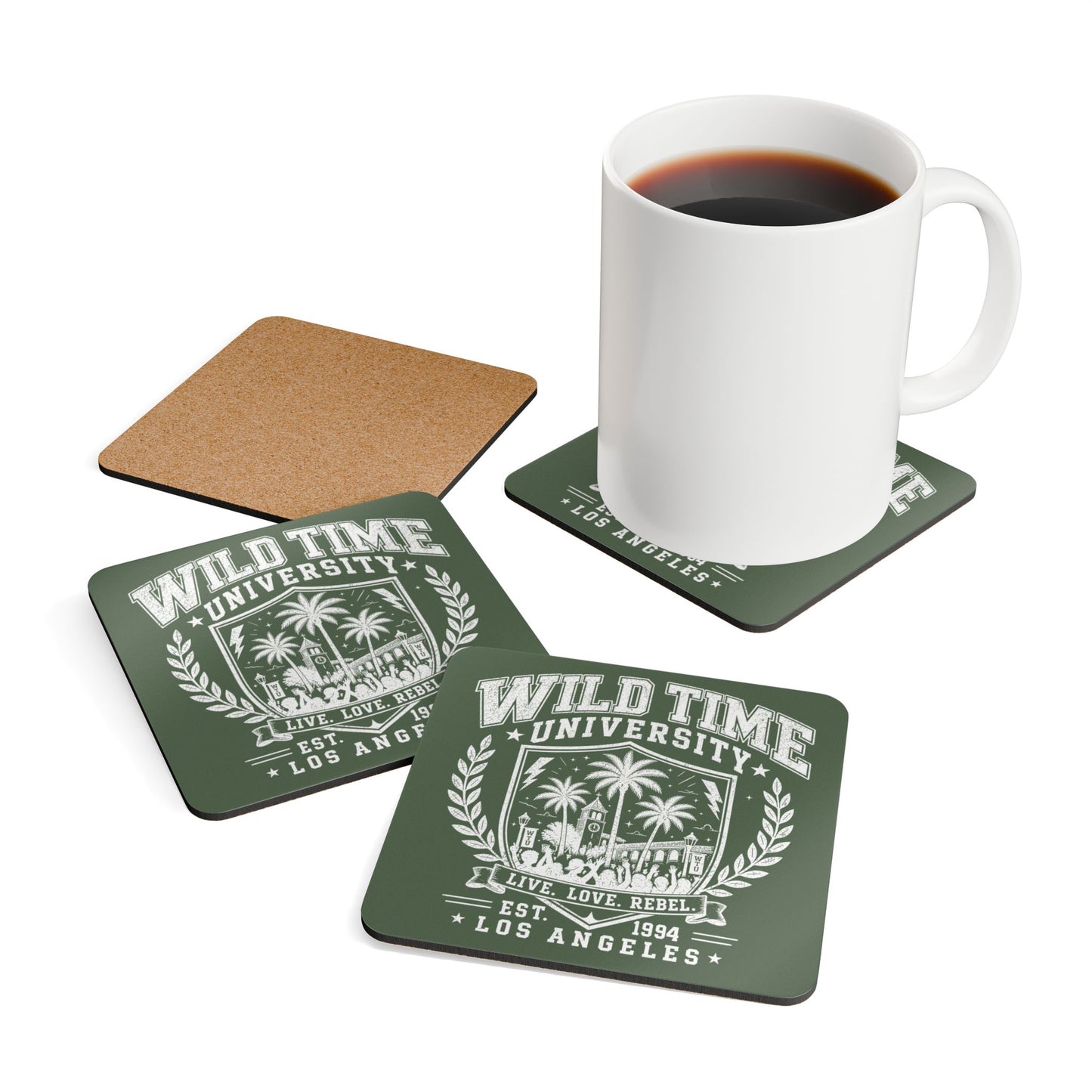 Wild Time™ University - 4 Piece Coaster Set