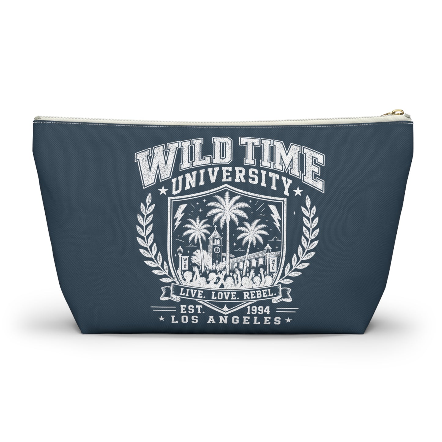 Wild Time™ University Navy Accessory Pouch - Travel Zip Bag
