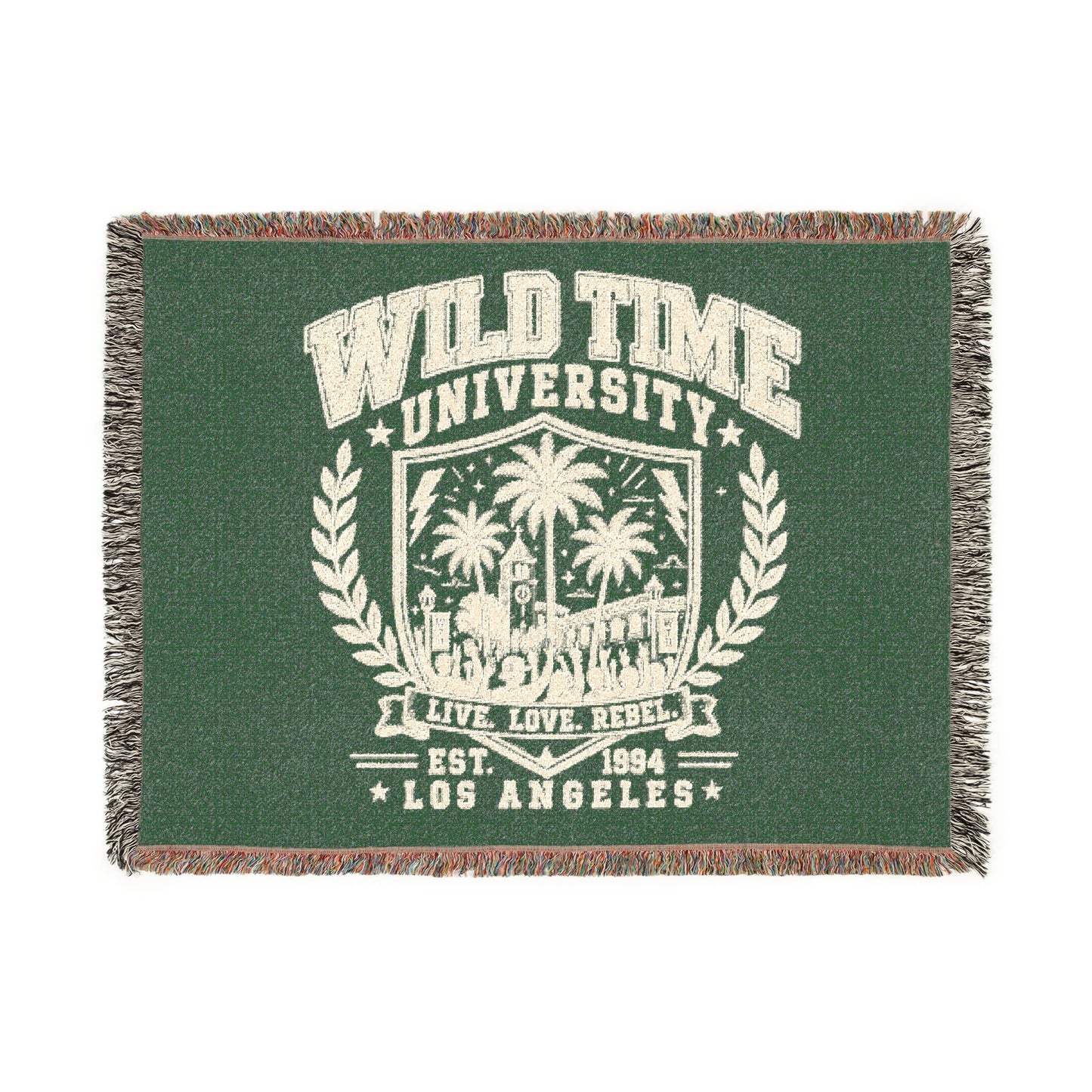 Wild Time™ University Woven Blanket - Cozy Art for the Bold Soul