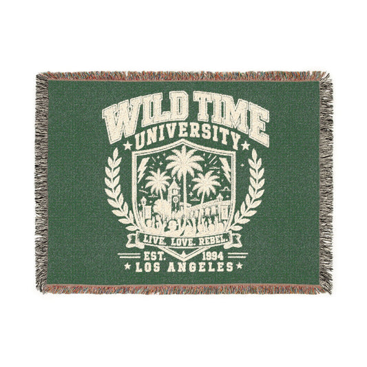 Wild Time™ University Woven Blanket - Cozy Art for the Bold Soul