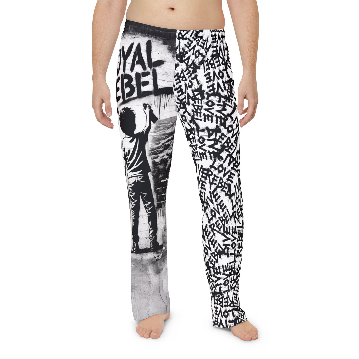 Live Love Rebel™ Men's Pajama Pants - Graffiti-Inspired Lounge Wear