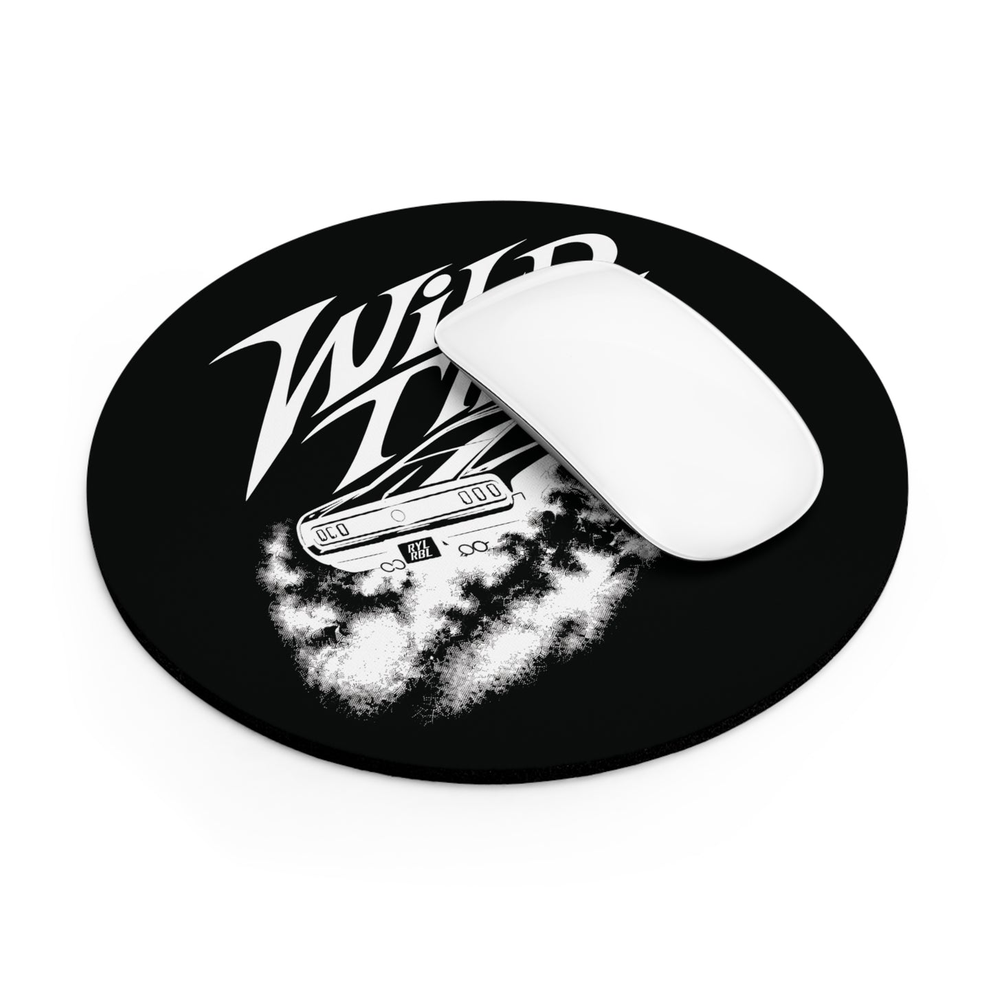 Wild Time™ Muscle Car Black Mouse Pad - Stylish & Durable