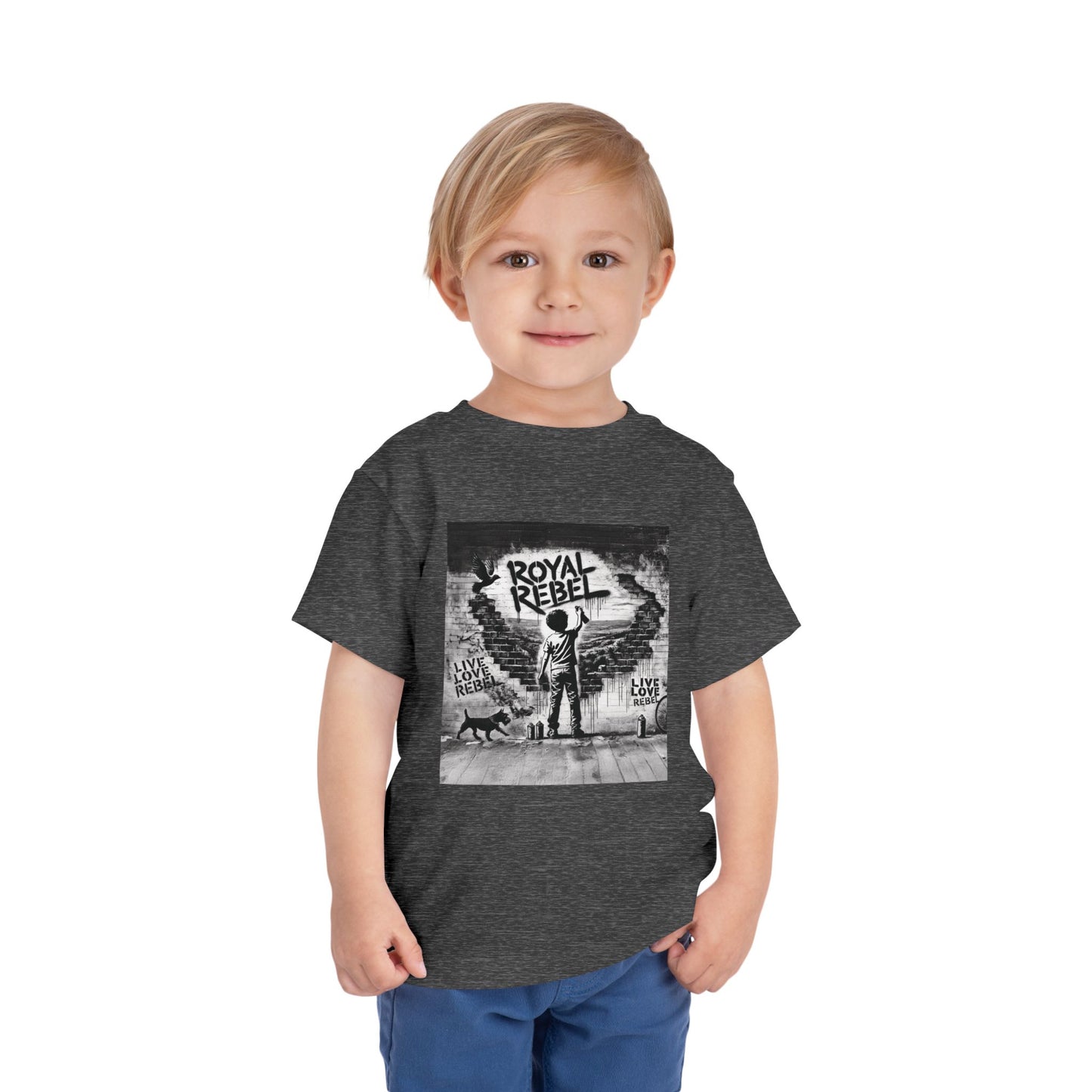 Toddler Tee — 'Royal Rebel' Street Art Graphic Kids Shirt