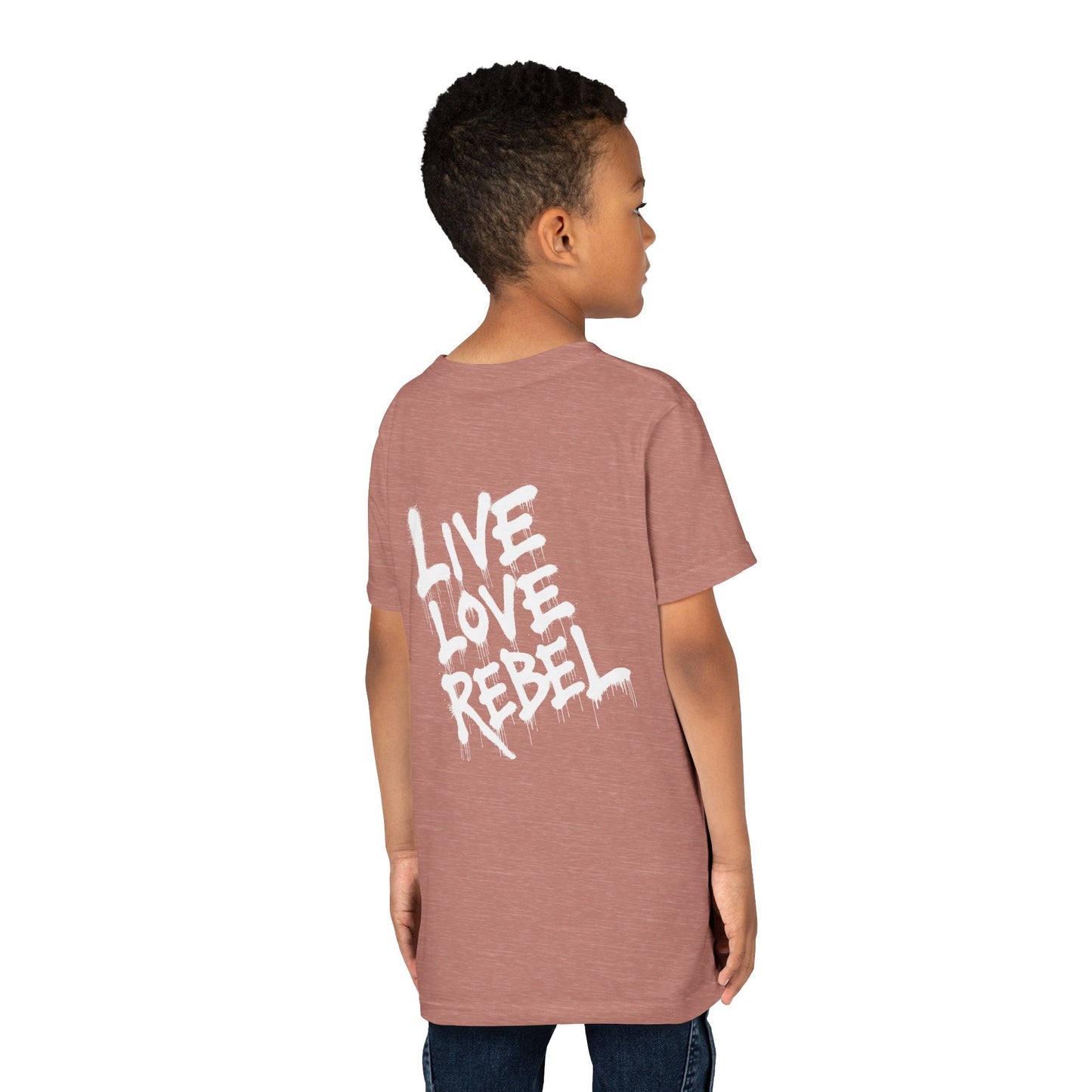 Live Love Rebel Youth Tee — Kids' Graphic Skate Streetwear T-Shirt