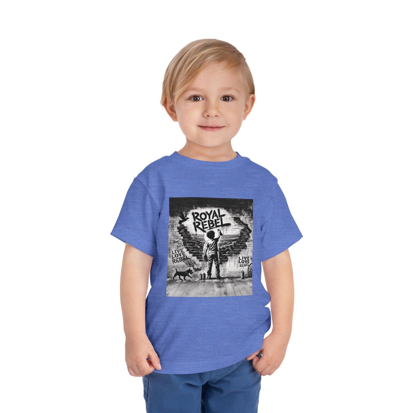 Toddler Tee — 'Royal Rebel' Street Art Graphic Kids Shirt