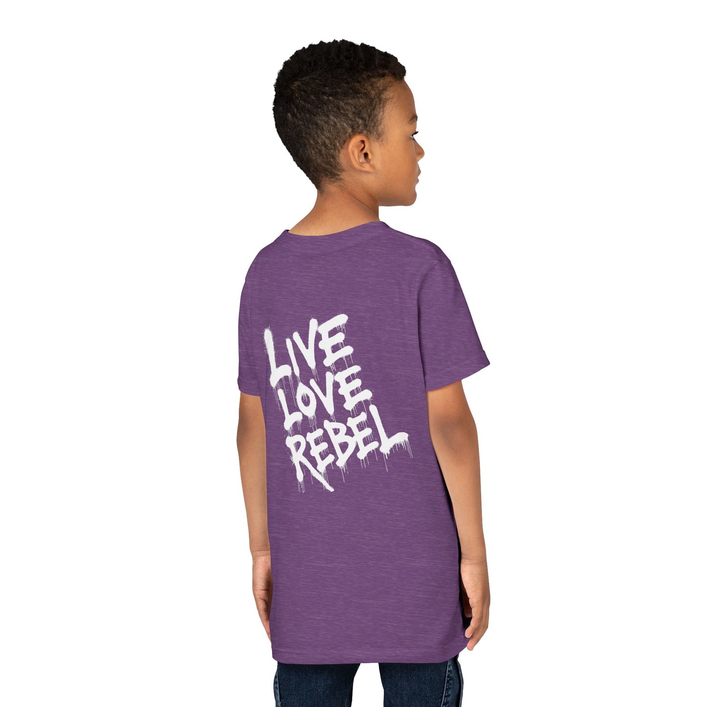 Live Love Rebel Youth Tee — Kids' Graphic Skate Streetwear T-Shirt