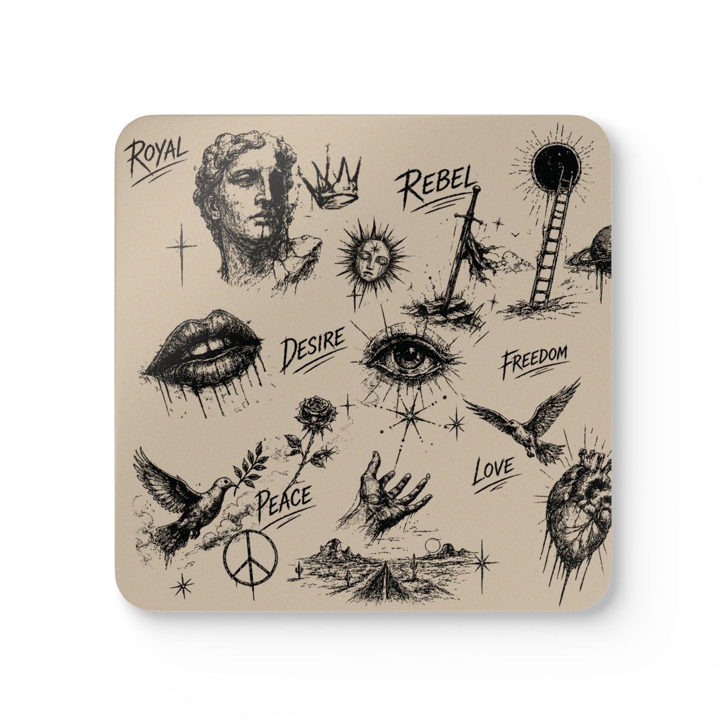 Rebel Sketches  - 4 Piece Coaster Set